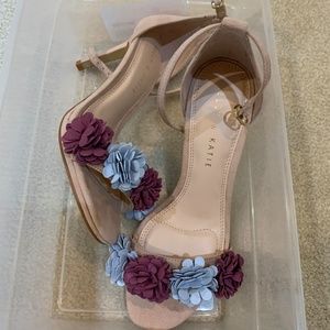 Ladies suede strappy  heels size 6